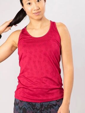 Rabbit Bunny Hop Mesh Logo Tank in Red Women’s Size XL